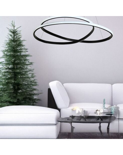 Lustre Orbit noire - 65x65x2 cm