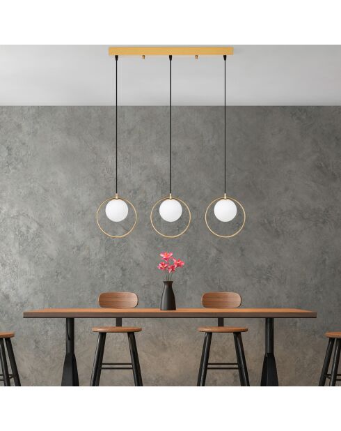 Lustre Dolunay doré - 96x15x126 cm