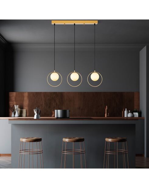 Lustre Dolunay doré - 96x15x126 cm