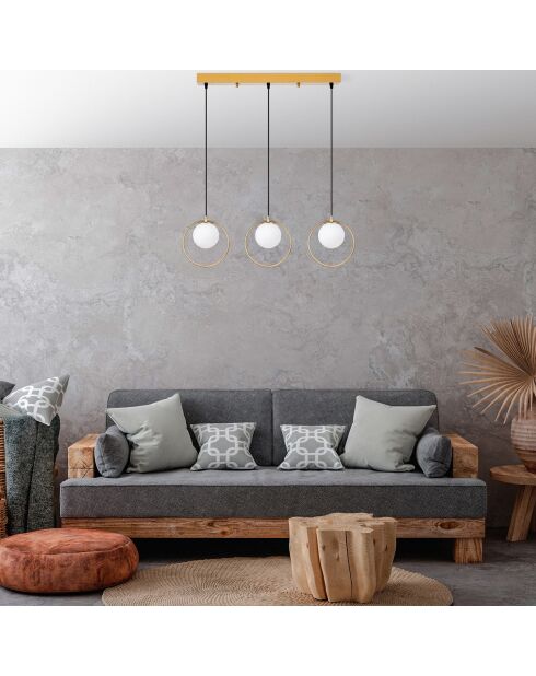 Lustre Dolunay doré - 96x15x126 cm