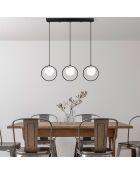 Lustre Dolunay noir - 96x15x126 cm