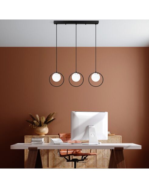 Lustre Dolunay noir - 96x15x126 cm