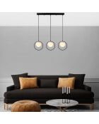 Lustre Dolunay noir - 96x15x126 cm