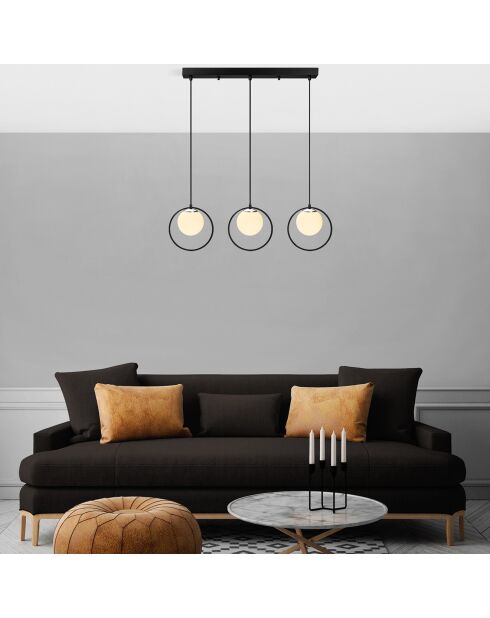 Lustre Dolunay noir - 96x15x126 cm