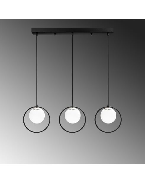 Lustre Dolunay noir - 96x15x126 cm