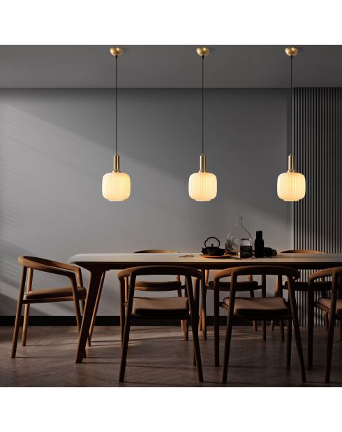 Suspension Asker dorée - 20x20x118 cm