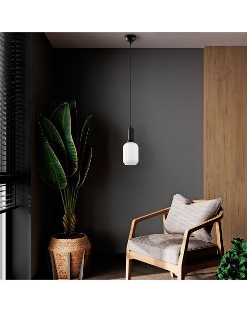 Suspension Asker noire - 13x13x118 cm