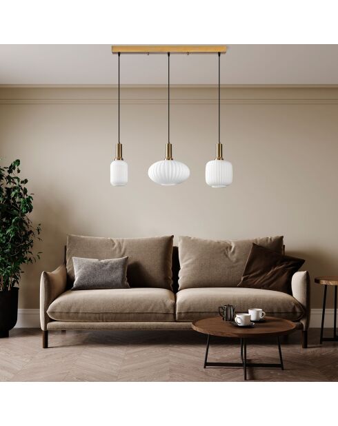 Lustre Asker doré - 87x30x130 cm