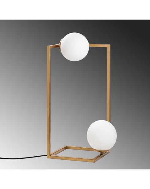 Lampe à poser Corner dorée - 25x25x25 cm
