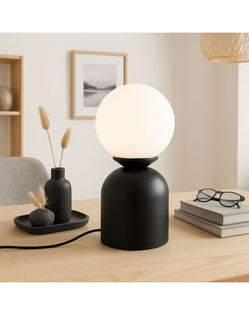 Lampe à poser noire - 15x15x28 cm