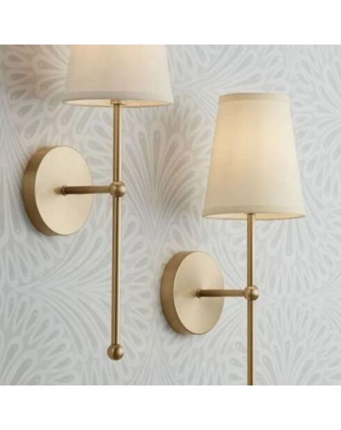 Applique murale Brice doré/blanc - 16x15 cm