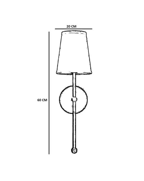 Applique murale Brice doré/blanc - 16x15 cm