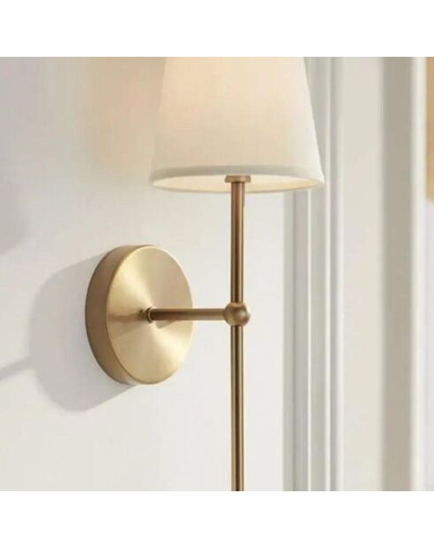 Applique murale Brice doré/blanc - 16x15 cm