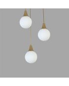 Lustre Afra blanc/doré - 30x15 cm