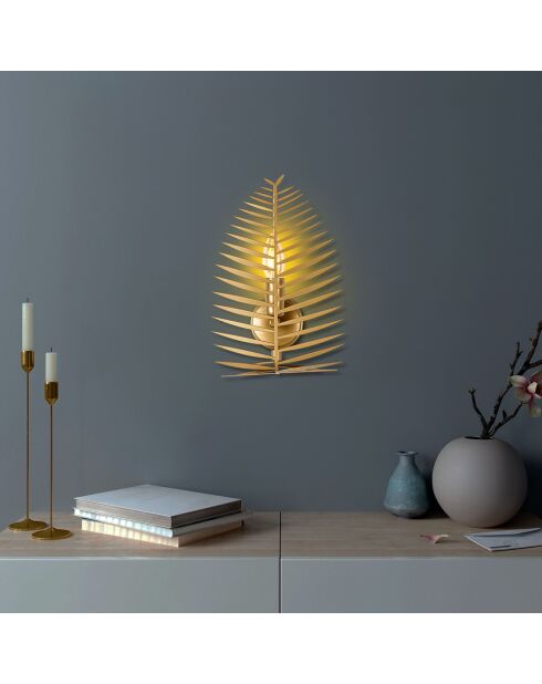 Lámpara de pared Leaf gold - 20x30x8 cm