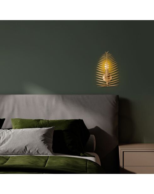 Lámpara de pared Leaf gold - 20x30x8 cm