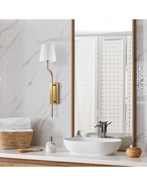 Applique murale Lumora doré/blanc - 16x22x72 cm