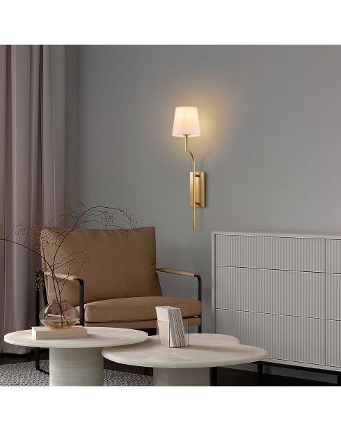 Applique murale Lumora doré/blanc - 16x22x72 cm