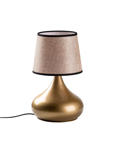 Lampe à poser Bulbe doré/beige - 30x30x53 cm
