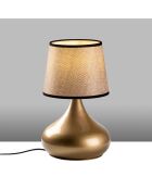 Lampe à poser Bulbe doré/beige - 30x30x53 cm