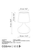 Lampe à poser Bulbe doré/beige - 30x30x53 cm