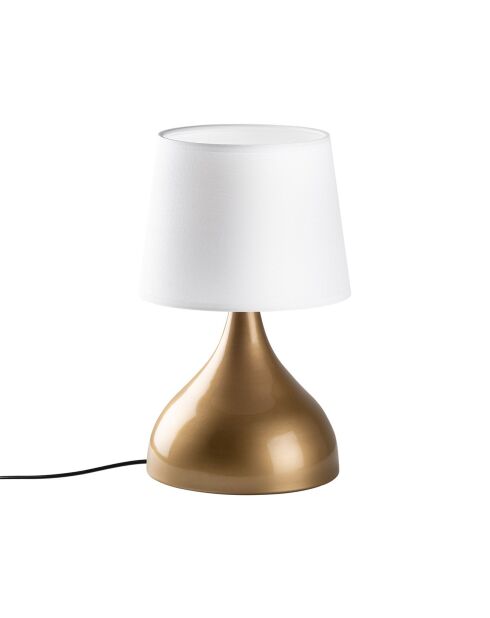 Lámpara de mesa Gota dorada/blanca - 28x28x49 cm