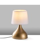 Lampe à poser Gota doré/blanc - 28x28x49 cm
