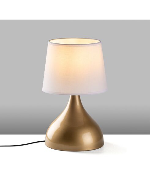Lampe à poser Gota doré/blanc - 28x28x49 cm