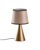Lampe à poser Kona doré/beige - 28x28x52 cm