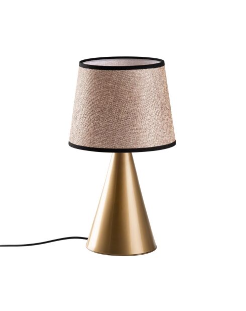 Lampe à poser Kona doré/beige - 28x28x52 cm