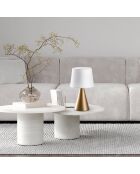 Lampe à poser Kona doré/blanc - 28x28x52 cm