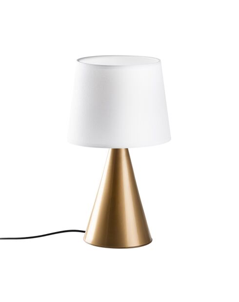 Lampe à poser Kona doré/blanc - 28x28x52 cm
