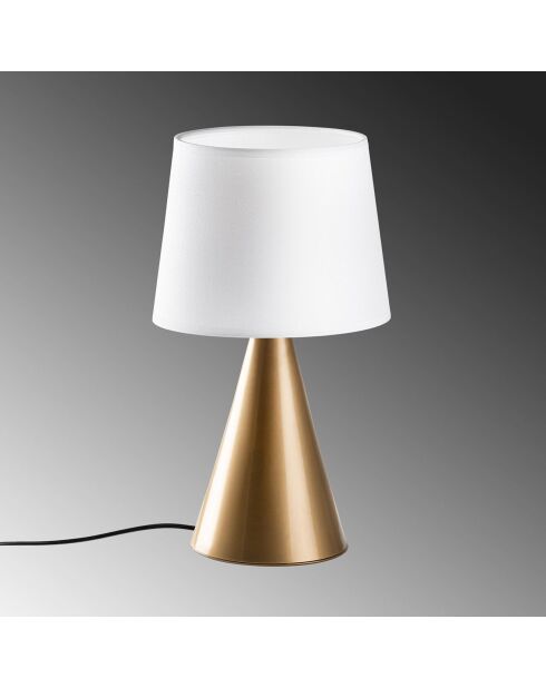 Lampe à poser Kona doré/blanc - 28x28x52 cm