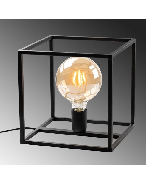 Lampe à poser Kafes noire - 25x25x25 cm