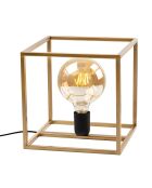 Lampe à poser Kafes dorée - 25x25x25 cm