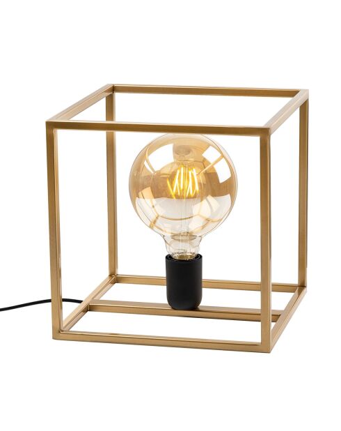 Lampe à poser Kafes dorée - 25x25x25 cm