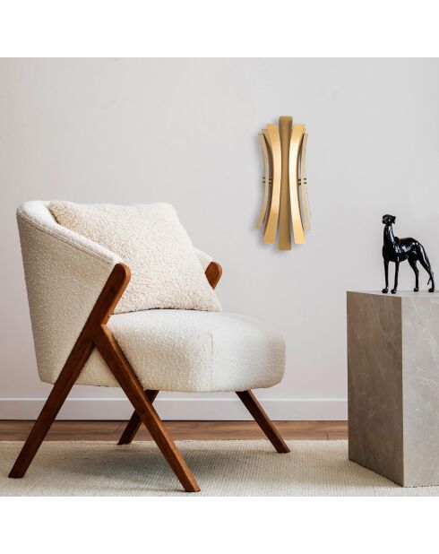 Applique murale Linea dorée - 17x16x48 cm