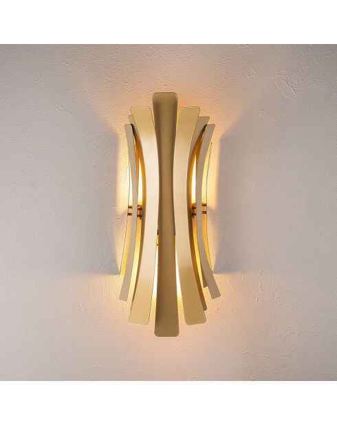 Applique murale Linea dorée - 17x16x48 cm