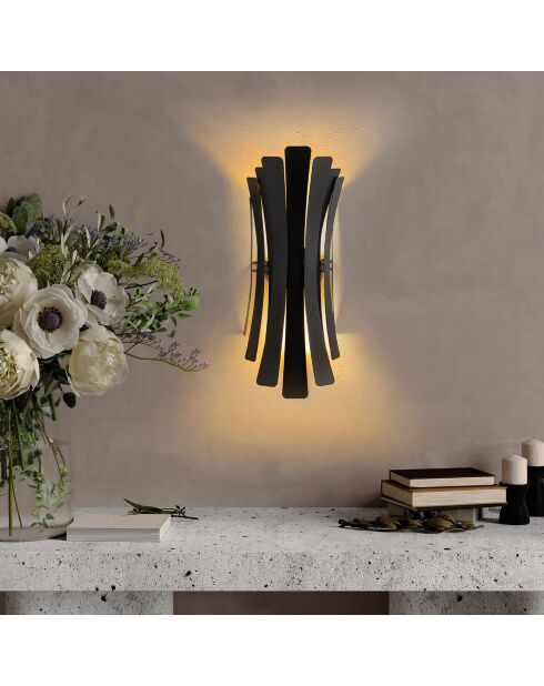 Applique murale Linea noire - 17x16x48 cm