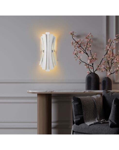 Applique murale Linea blanche - 17x16x48 cm