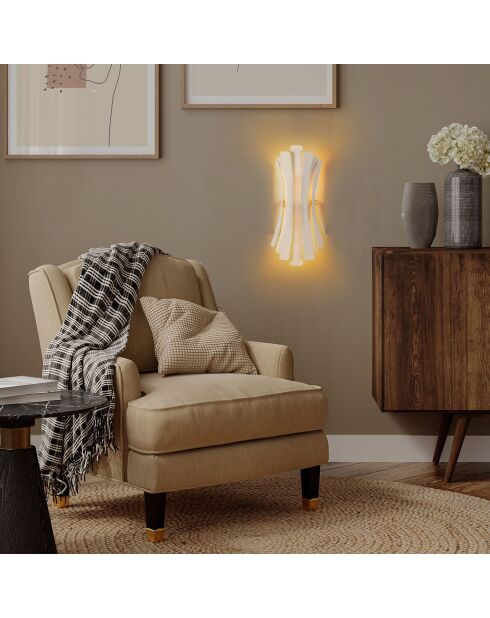 Applique murale Linea blanche - 17x16x48 cm