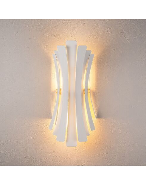 Applique murale Linea blanche - 17x16x48 cm