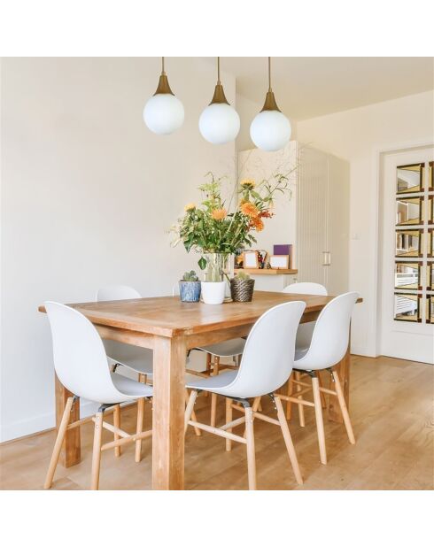 Lustre Afra blanc/doré -