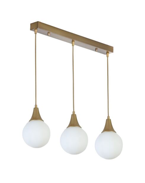 Lustre Afra blanc/doré -
