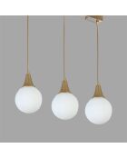 Lustre Afra blanc/doré -