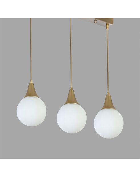 Lustre Afra blanc/doré -