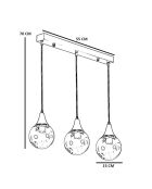 Lustre Afra blanc/doré -