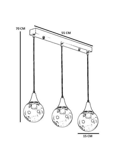 Lustre Afra blanc/doré -