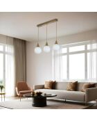 Lustre Afra blanc/doré -