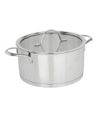 Faitout Inox brillant Charleston gris - D.24 cm